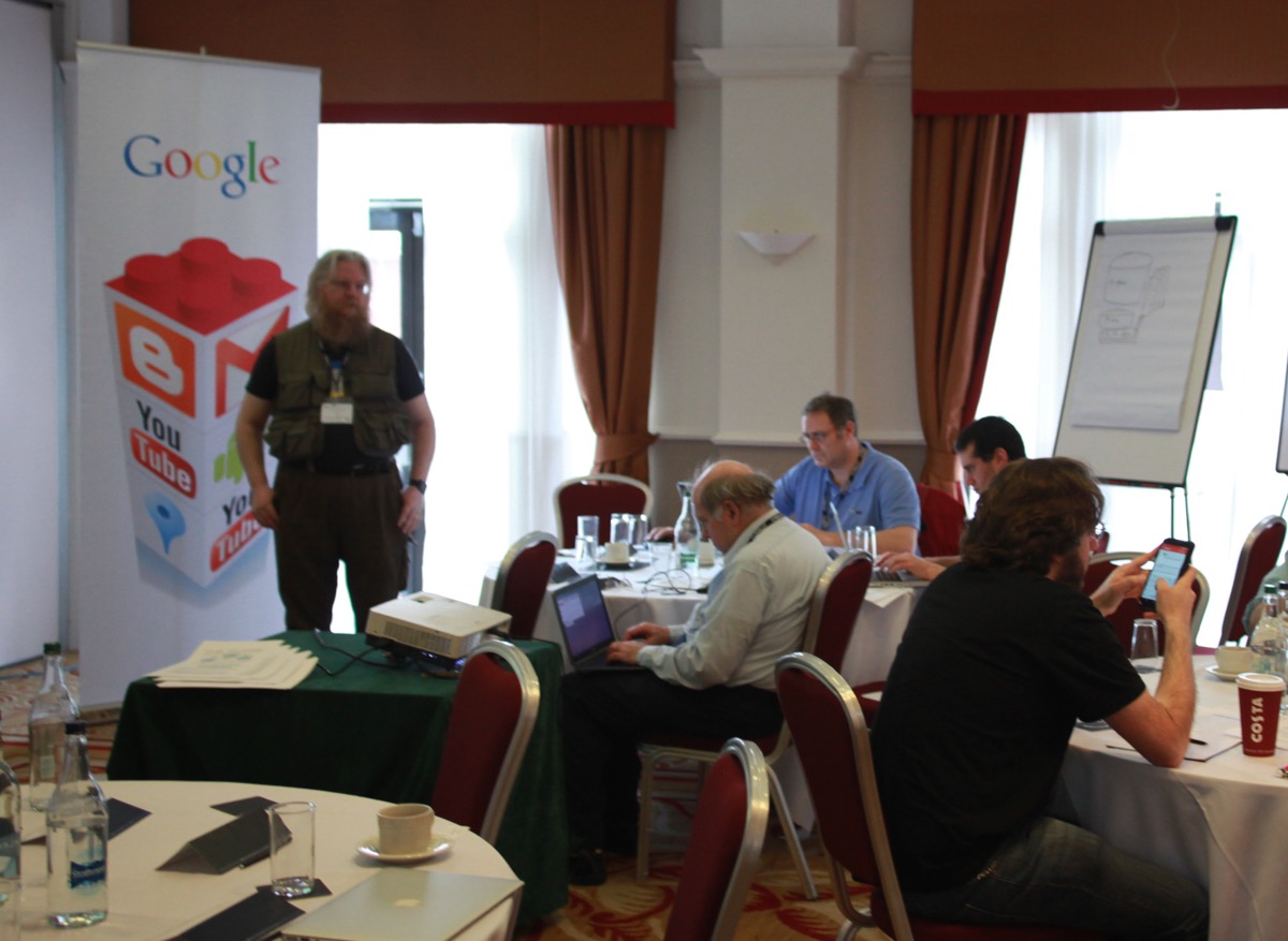 The Google Team presenting to a large workshop