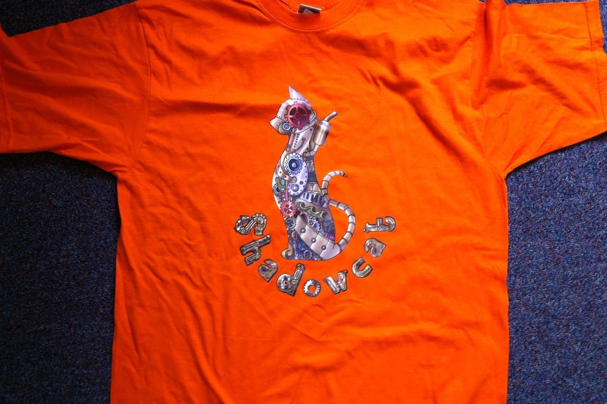 Second design on orange t-shirt