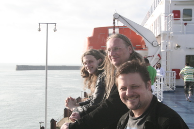 Chris, Matt and Natters on the Ferry