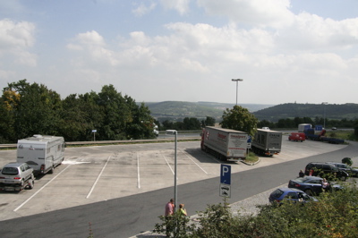 View from a service station