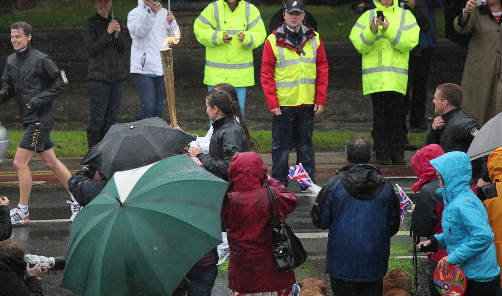 A number of people got caught in the rain