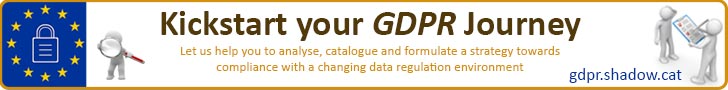 Banner linking to GDPR site for Shadowcat to help you start your GDPR journey